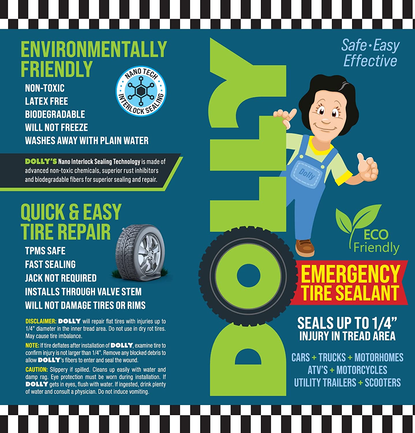 Dolly Emergency Tire Sealant “No Latex”